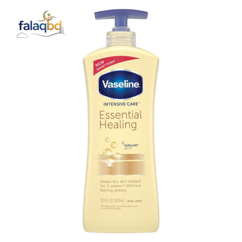 Vaseline Intensive Care Essential Healing Body Lotion(600ml) – Deep Moisture for Dry & Rough Skin